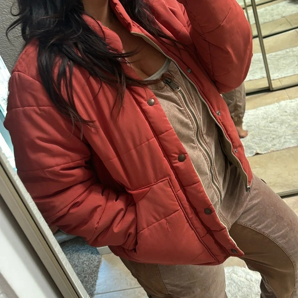 Vintage golden bear puffer jacket